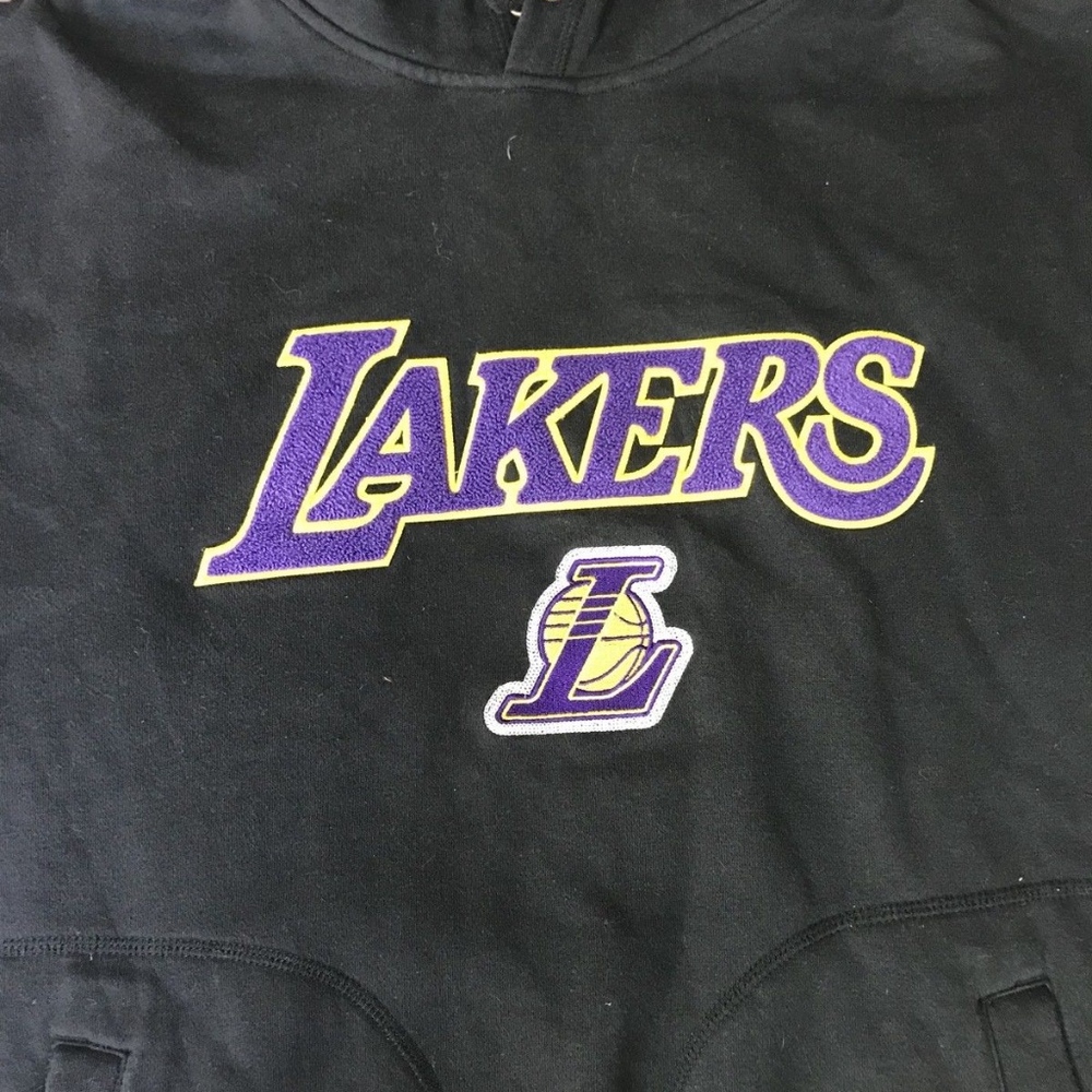 LA Lakers Hoodie Purple Black Gold Medium NBA - Picture 3 of 8